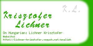 krisztofer lichner business card